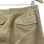 SILX Genuine Suede Cargo Pants Size 4 Tan Camel Leather Professional Clean Photo 8