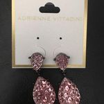 Adrienne Vittadini  Pink Oval Crystal Earrings Photo 0
