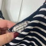 Eyeshadow EUC  women’s black white striped loose embroidered strap tank top small Photo 3