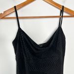 UP FRONT Vintage Y2K Dress Womens Size Medium Whimsigoth Sparkly Asymmetrical Black Photo 3