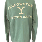 Yellowstone Dutton Ranch Logo Crewneck Sweatshirt Green XS TV Beth Dutton Photo 0