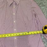Classic Red and White Striped Men's Shirt Size L Photo 2