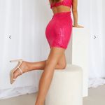 Hello Molly Hot Pink Sequin Backless Mini Dress Photo 2