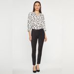 NYDJ Basic Legging Pants In Stretch Faux Suede NWT Black Size 10 Photo 3