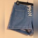 EUC Repipi Armario Blue Lace Up Side Zip Shorts with pockets size small Photo 1