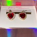 Betsey Johnson Red Heart Earrings Photo 5