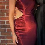 Meshki  Electra Satin Cut-Out Maxi Dress Berry  Photo 2