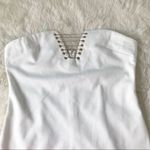 by the way. White Strapless Mini Dress Bodycon Lace Up Chain Formal Party Large‎ Photo 4