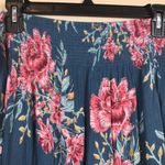 Billabong  Women’s Floral Print Smocked Tube Babydoll Blouse Flared Sleeves Photo 1