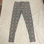 LuLaRoe 3/$15 LULA ROE Green & Pink Geometric Print Leggings, TC Photo 1