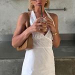 ZARA  White Lace Halter Dress mini dress lace Bohemian Summer Casual vacation  Photo 4