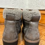 Esprit | Cadis Distressed Gray Faux Leather Fur Trim Lace Up Ankle Boots Size 8 Photo 2