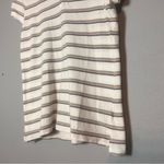 Old Navy Vintage  Polo Shirt Striped Cream Brown Green Blue Womens Size Large Y2K Photo 1