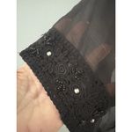 Ulla Popken Kimono Duster Womens 20/22 Black Lace Beaded Sheer Whimsigoth Size undefined Photo 3