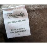 Trumaker Yak Wool Blend Crewneck Sweater M Textured Knit Luxury Minimalist Brown Size M Photo 3