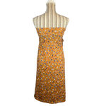 ASOS Tan Floral Front Slit Strapless Summer Dress Convertible Skirt Women Sz 4 Photo 5