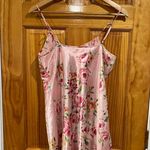 Oscar de la Renta Vintage  Black Pink Feminine Floral Robe & Gown Set Slip Dress Photo 2
