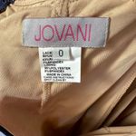 Jovani Formal Prom Long Dress Navy & Silver Lace Nude Lined with Rhinestones 0 Photo 7