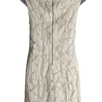 Tart  Sleeveless Lace Sheath Mini Dress M Cream Floral Lined Exposed Zipper Photo 3