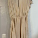 Vintage Sheer Cream Romper Whimsy Cottage Fairycore Bridal Deadstock M USA Lined Tan Size M Photo 2