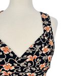 Free People  Floral Print Sweetheart Sleeveless Jersey Dress Black Size Medium Photo 2