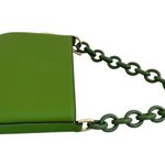 Kate Spade Madison Saffiano Pochette Bag + Card Holder Resin Chain Turtle Green Photo 8