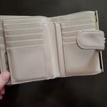 Buxton Cream Faux Leather Wallet with Kiss Lock Coin Pouch Photo 2