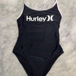 Hurley  Black & White Hem One Piece Swimsuit. Size Medium Photo 3