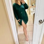 Victoria's Secret VTG 100% Silk Victoria’s Secret Gold Label Pajama Lounge Sleep Shirt S Green Photo 1