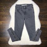 Brandy Melville  Moto Zip Faded Black Skinny Jeans Photo 0