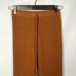 Boutique Rust Orange High Rise Waffle Knit Lounge Harem Pants XS Photo 2