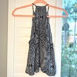 ZARA  boho paisley halter neck swing crop top in black & white size xs Photo 6