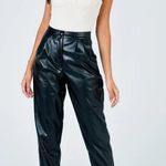 Princess Polly Black Leather Pants Photo 4