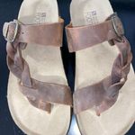 White Mountain Brown Braided Sandals  Photo 0