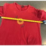 VINTAGE Peaces Maxi cotton dress size Small made in USA Red Photo 7