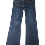 American Eagle  Stretch Artist Flare Jeans Low Rise Womens Size 8 Boho Festival Photo 0