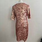BCBGMAXAZRIA BCBGMAXARIA SEQUIN DRESS MARTA ROSE GOLD FITTED STRETCH PARTY HOLIDAY LARGE Photo 7