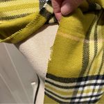 Cute citron avocado plaid stripe super soft scarf 13x74 fringe Yellow Photo 7