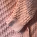 Croft & Barrow  Light Pink Cardigan Cable Knit Sweater Petite Large Photo 3