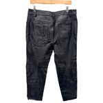 Gianni Bini Sasha Straight Leg High Rise Genuine Leather Pants Black Size 12 NWT Photo 3