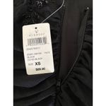 Windsor  Millie Satin Sequin Lace-Up Mini Homecoming Formal Black Dress XS NEW Photo 10