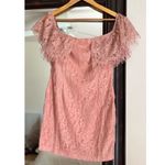 Pretty Little Thing ASOS  Pink Bardot Lace Dress Summer Spring Wedding Guest NEW Photo 1