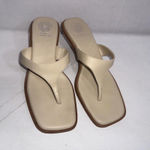 Vince Camuto Old Money Minimalist Square Toe Nude Cannetta Thong Sandals Size 10 Photo 4