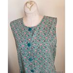 Pierre Cardin Green Floral Sleeveless Dress Medium Photo 2