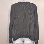 Maurice's Maurice’s Black & White Stripe Zip Up Top w/ cinched waist/sleeves XL Photo 13