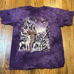 The Mountain  Purple Mystical Wolves Tee womens size‎ XL Photo 0