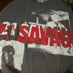 21 SAVAGE Washed Crewneck Sweatshirt in Charcoal, Size S, New without Tag Gray Photo 6