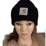 Carhartt EUC Unisex A18 Knit Cuffed Black Beanie One Size Fits All Photo 0