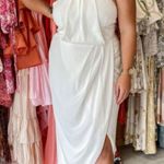 Shona joy  Revolve White Knotted Halter Sleeveless Tulip Hem Gown Ivory 4 NEW Photo 7