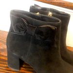 Kate Spade Black Suede Zip Up Ankle Boots with Bows Sz 8 NWT Photo 1